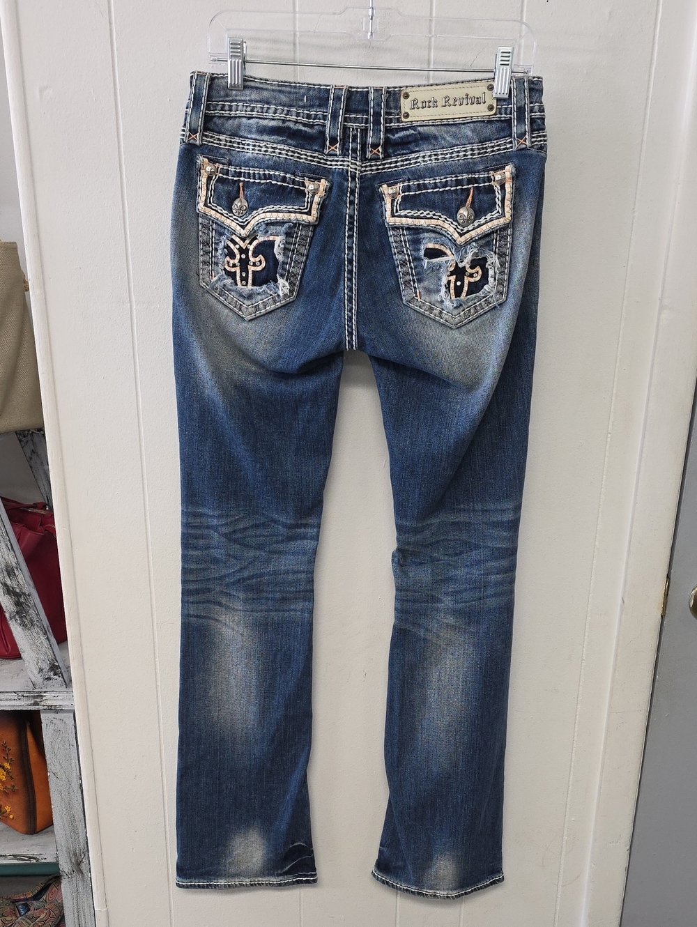 Rock Revival Sz 28 Kai Bootcut Y2k Bling Jeans Denim